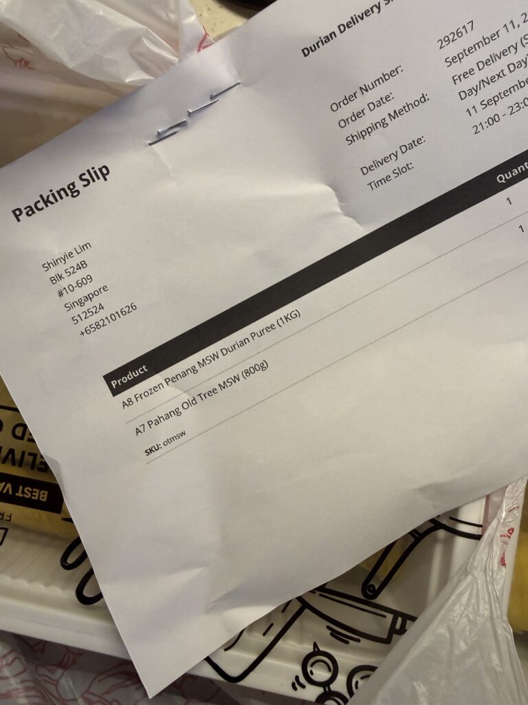 Durian Delivery Singapore